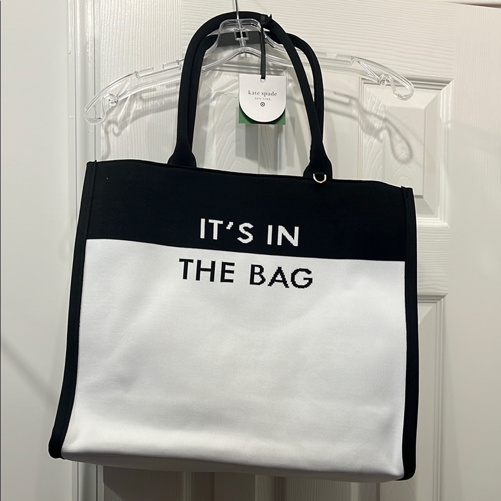 NWT Colorblock Knit Tote Bag - kate spade new york x Target White/Black